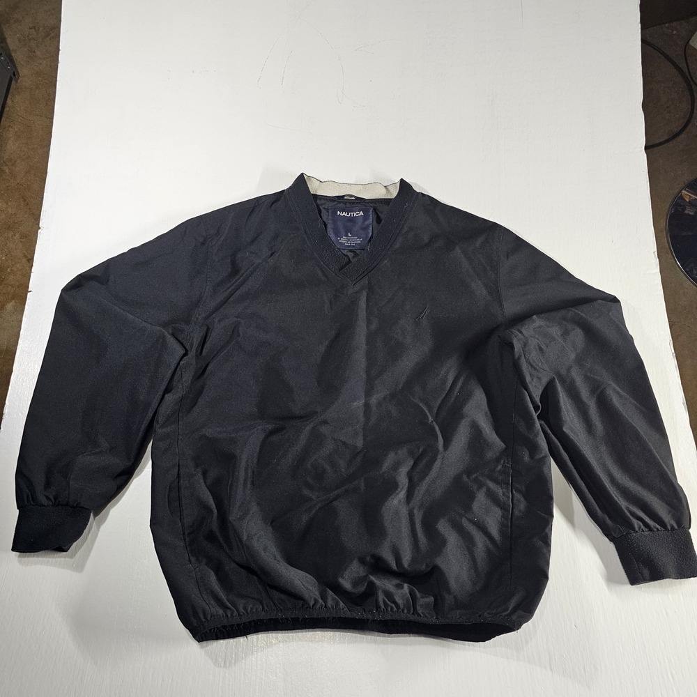 Vintage Style Nautica Windbreaker L Crew Neck Pullover